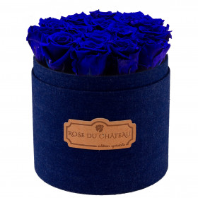 Blaue Ewige Rosen in denim Rosenbox