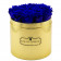 Blaue Ewige Rosen in goldener Rosenbox