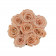 Teefarbene Ewige Rosen in weißer marmorierter Rundbox Small