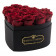 Rote Ewige Rosen in schwarzer Herz Box
