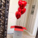 Drei rote Luftballons Herz 46 cm