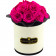 Rote Ewige Rosen Bouquet in schwarzer Rosenbox
