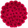 Rosafarbene Ewige Rosen in schwarzer Rosenbox Mega