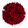 Rote Ewige Rosen Bouquet in weißer marmortieren Rundbox