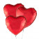 Drei rote Luftballons Herz 46 cm