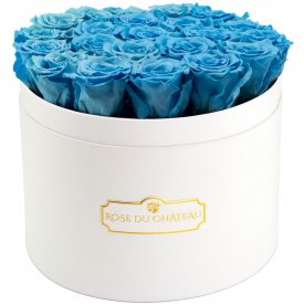 Eternity Azure Roses & Large White Flowerbox