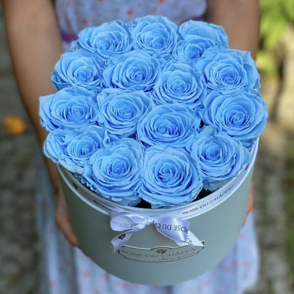 Eternity Azure Roses & Blue Flowerbox