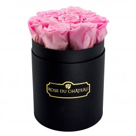 Eternity Pale Pink Roses & Small Black Flowerbox