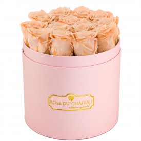 Eternity Peach Roses & Pink Flowerbox