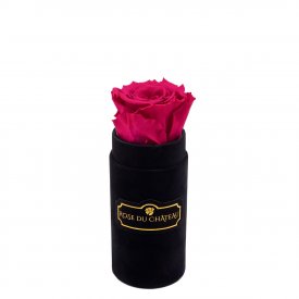 Eternity Pink Rose & Mini Black Flocked Flowerbox