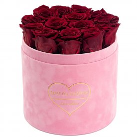 Eternity Red Roses & Pink Flocked Flowerbox - LOVE EDITION